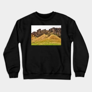 Small House with a Monstrous Mountain View Crewneck Sweatshirt